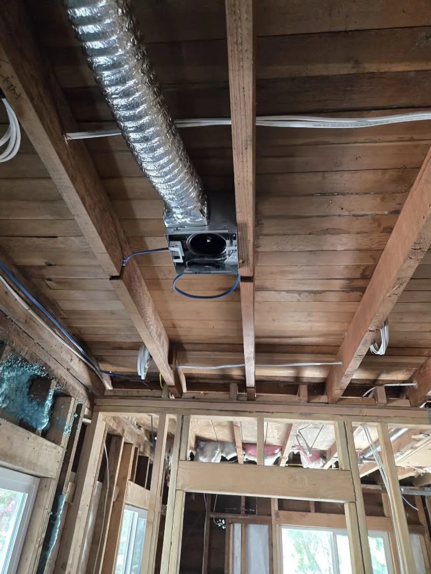 Exposed Ceiling Wiring & Ductwork — Carmichael