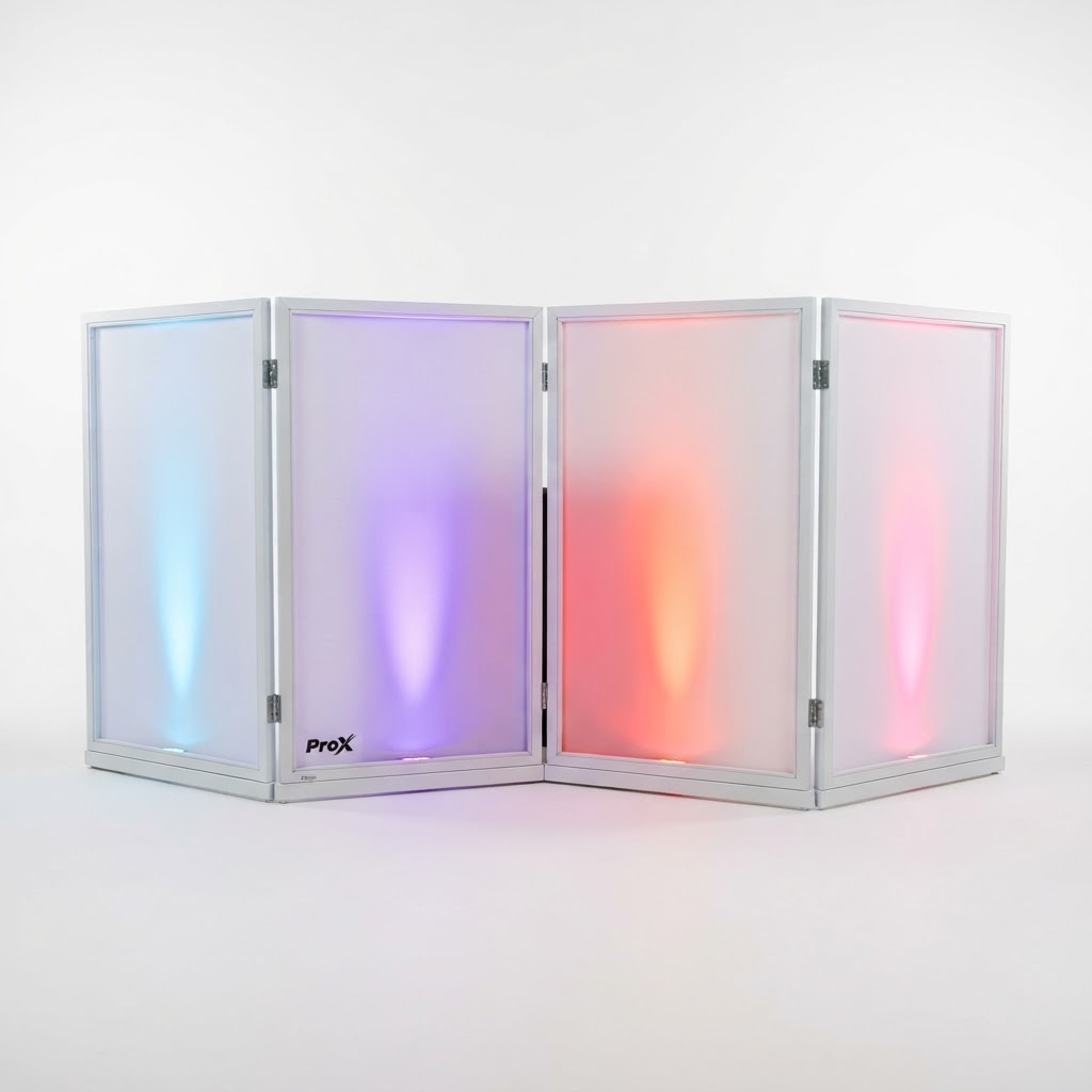 ProX XSF DJ facade truss panel with LED uplighting