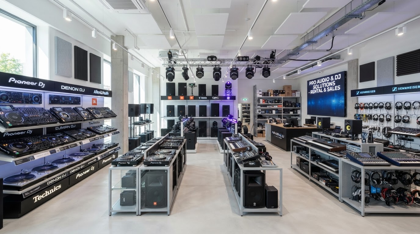 AZ DJ & Sound Co. showroom interior in Mesa, AZ