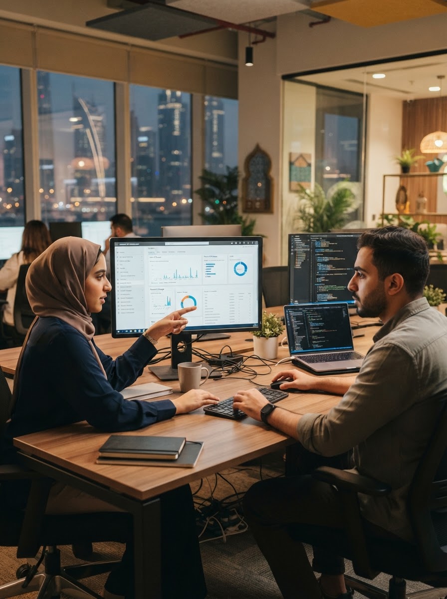 Dedote IT team configuring Microsoft 365 for a UAE client
