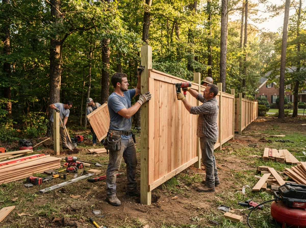 Chain Link Fencing installed by Fence Commandos Woodlands
