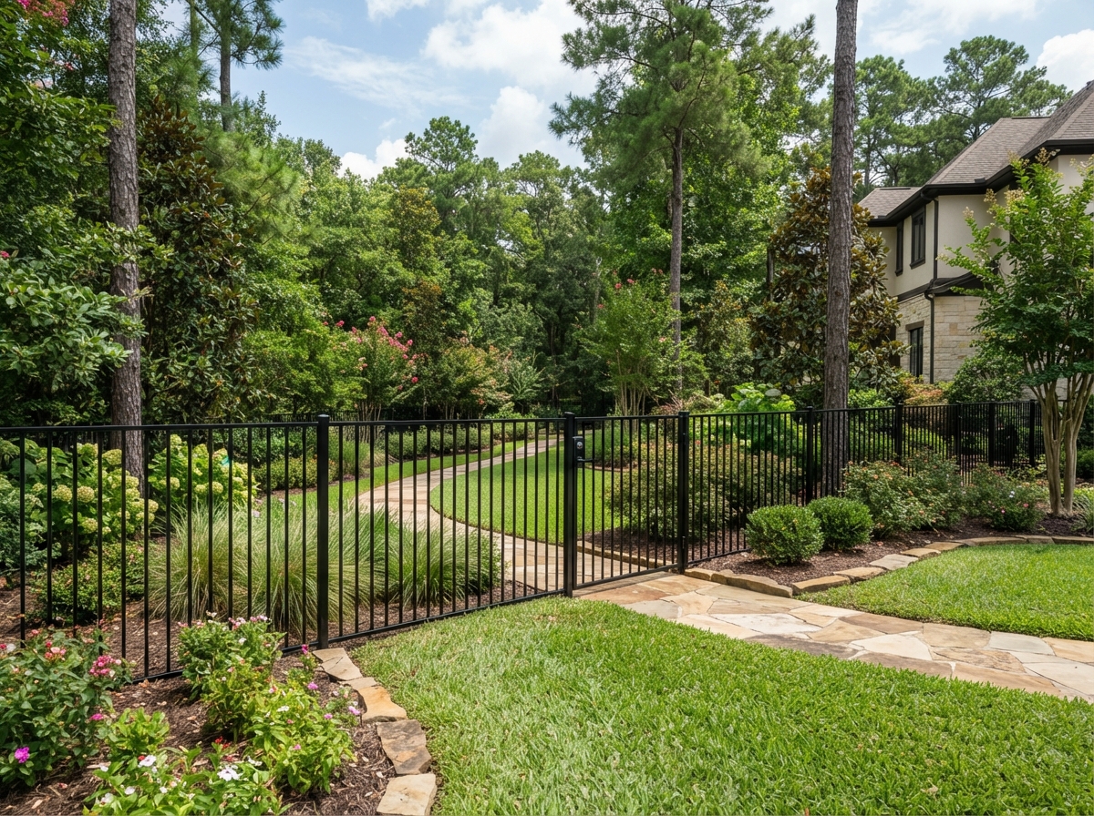 Aluminum Fencing installed by Fence Commandos Woodlands