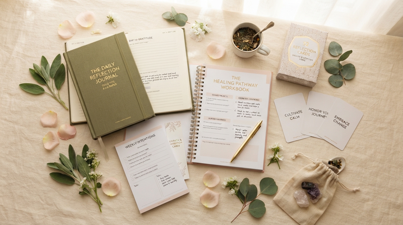 The Heartbreak Clarity Kit — a complete guided workbook and reflection card bundle