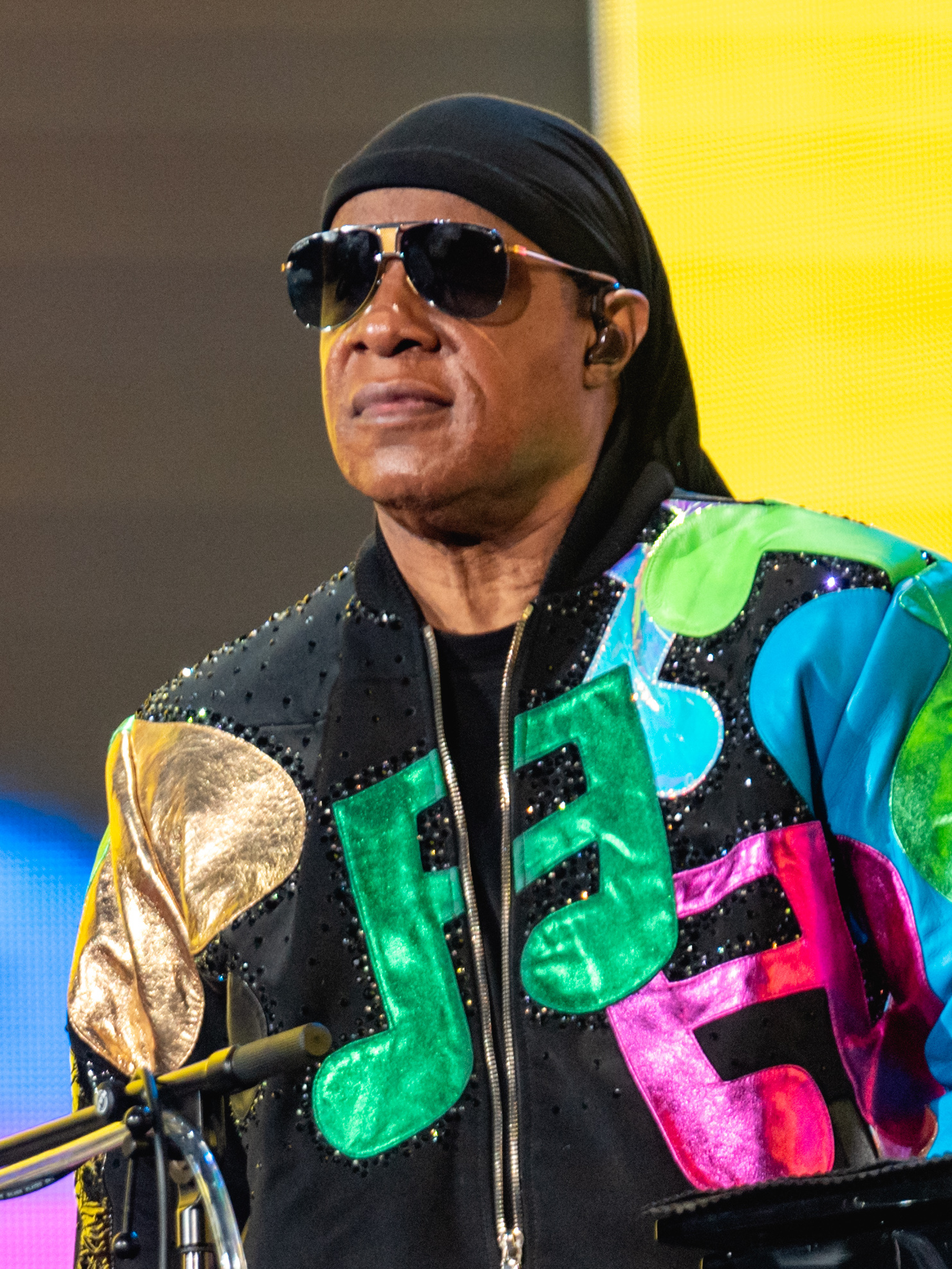 Stevie Wonder performing live in concert