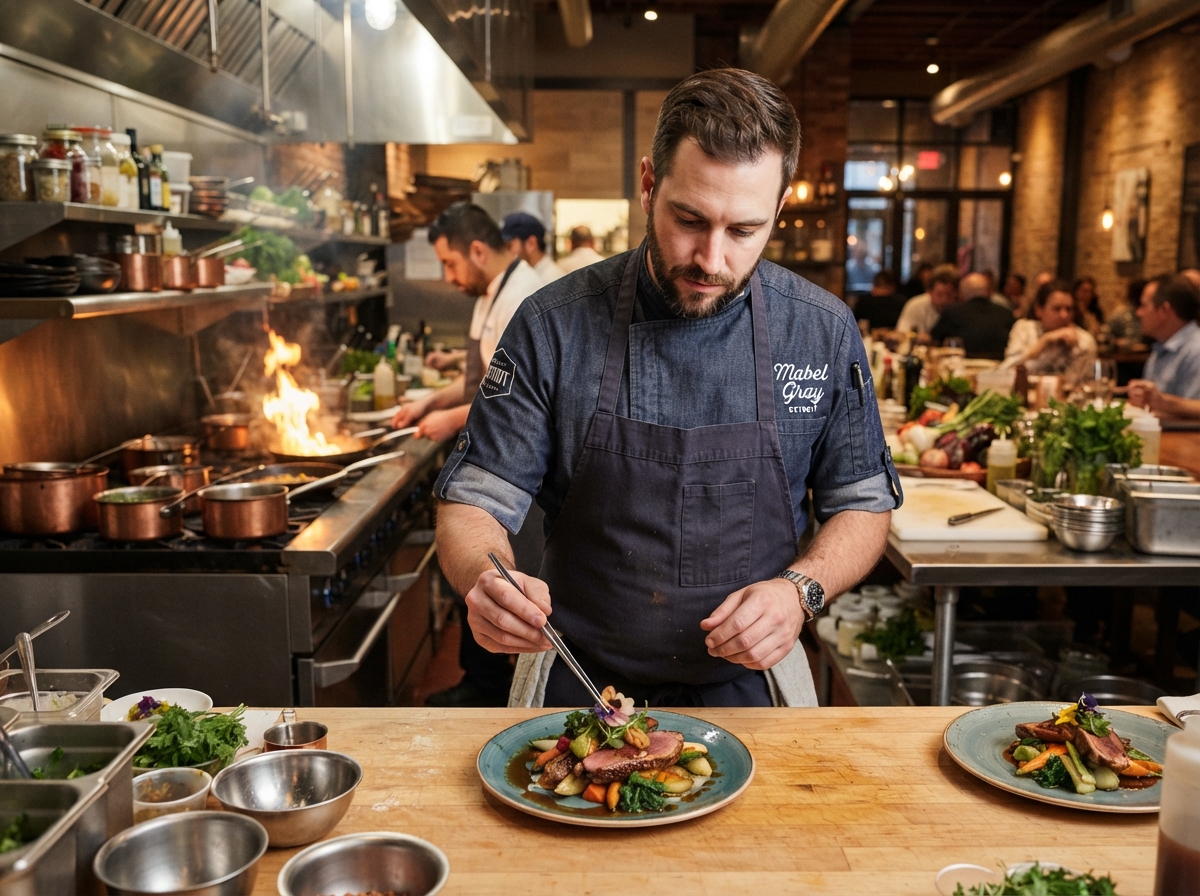 Chef James Rigato at Mabel Gray