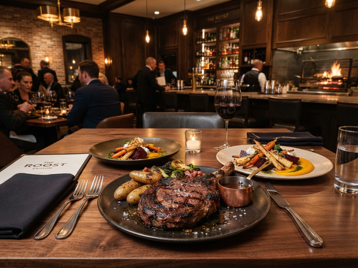 Wood-fired steak dining