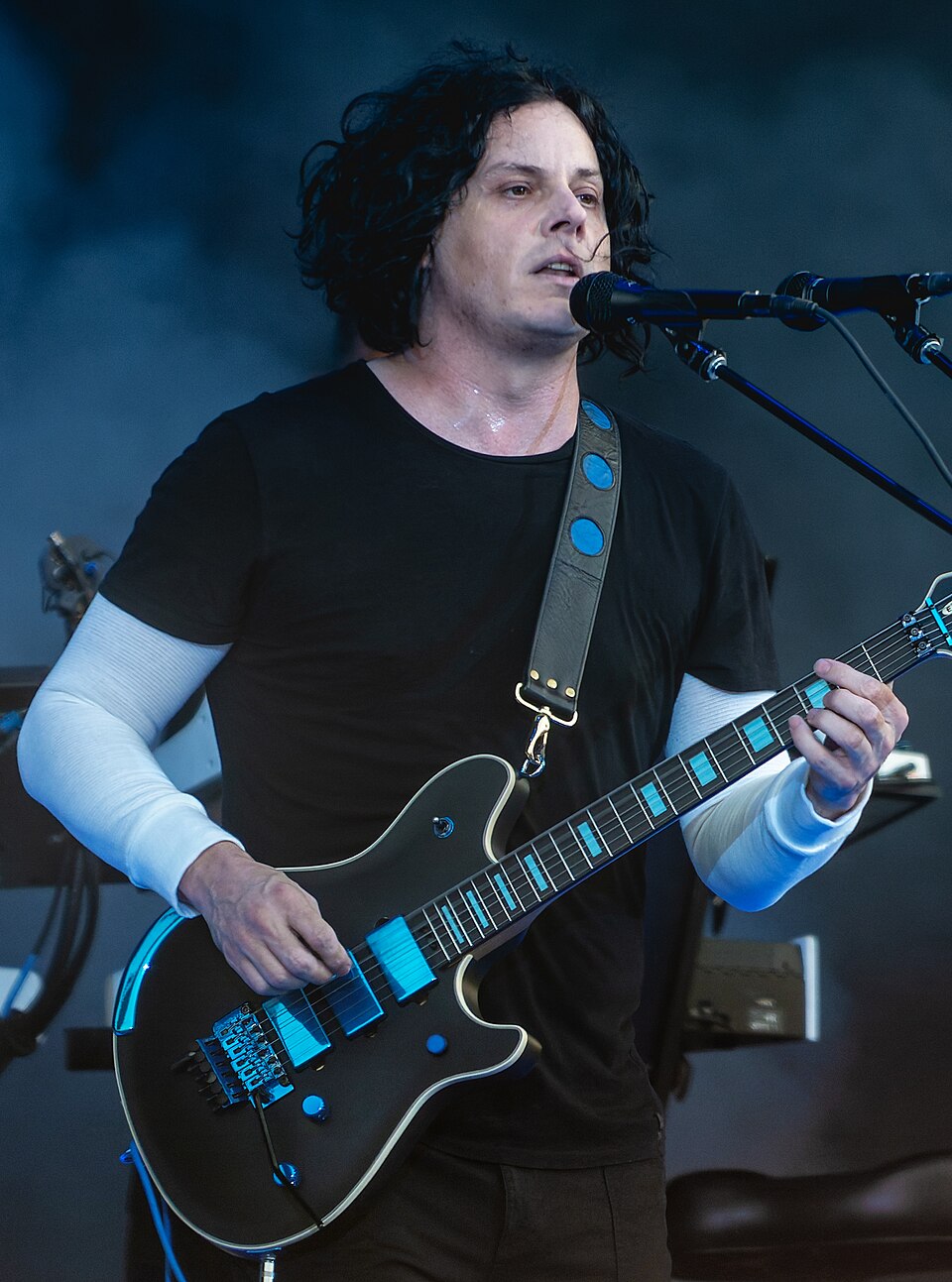 Jack White performing live, Detroit-born musician and founder of Third Man Records