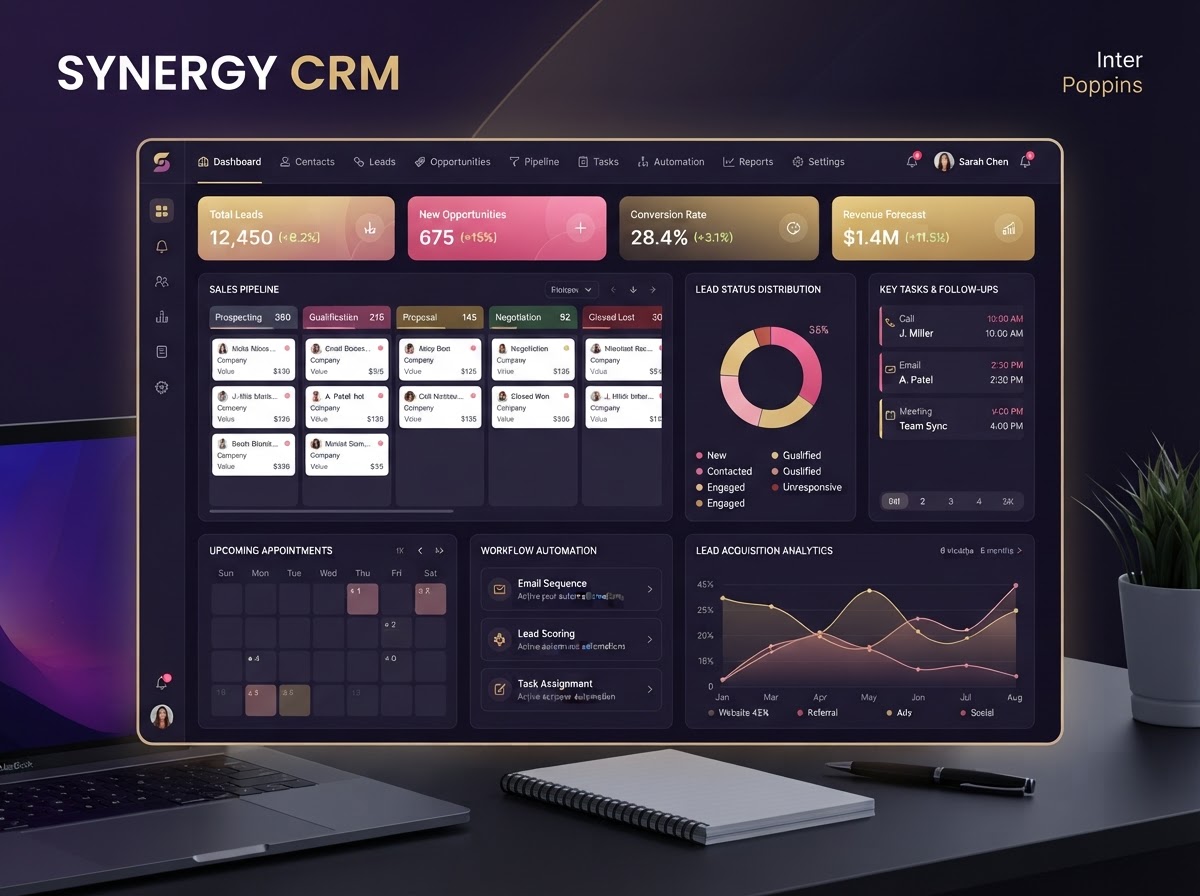 CRM Dashboard Organization
