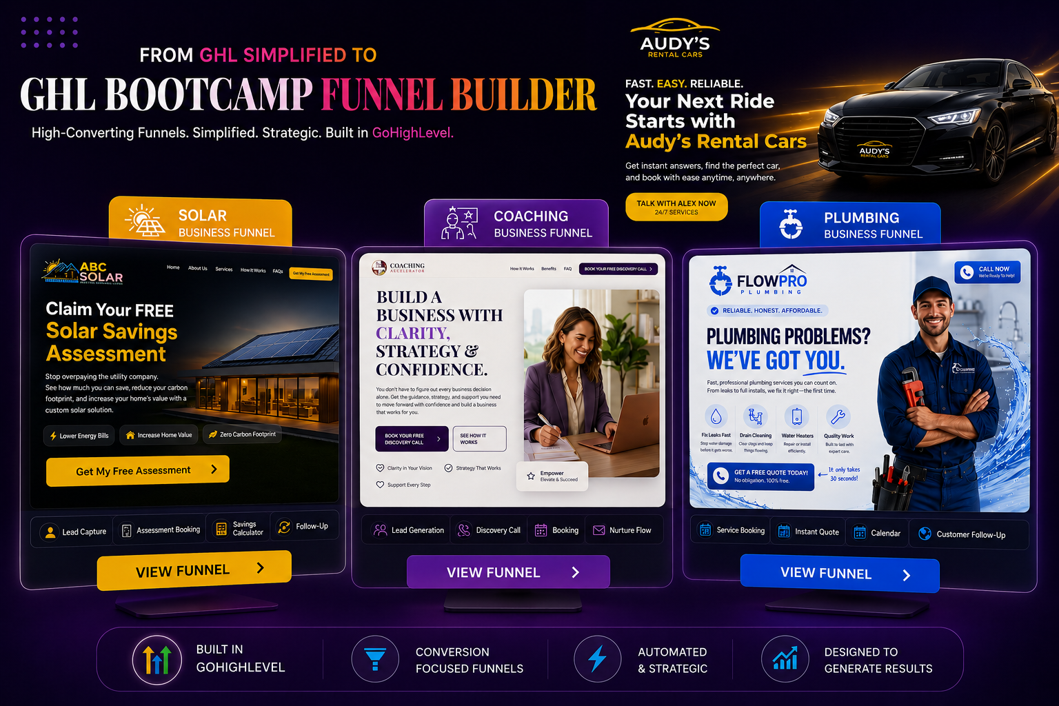 GHL Simplified to GHL Bootcamp Funnel Builder