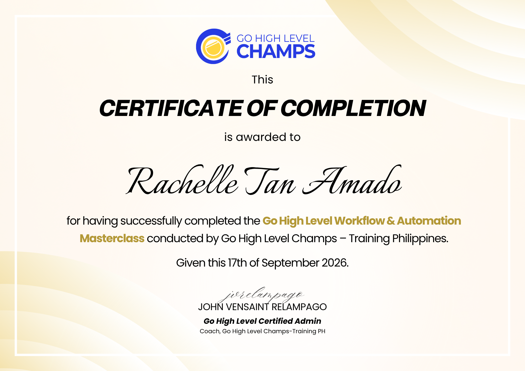 GoHighLevel Workflow & Automation Masterclass - Go High Level Champs – Training Philippines