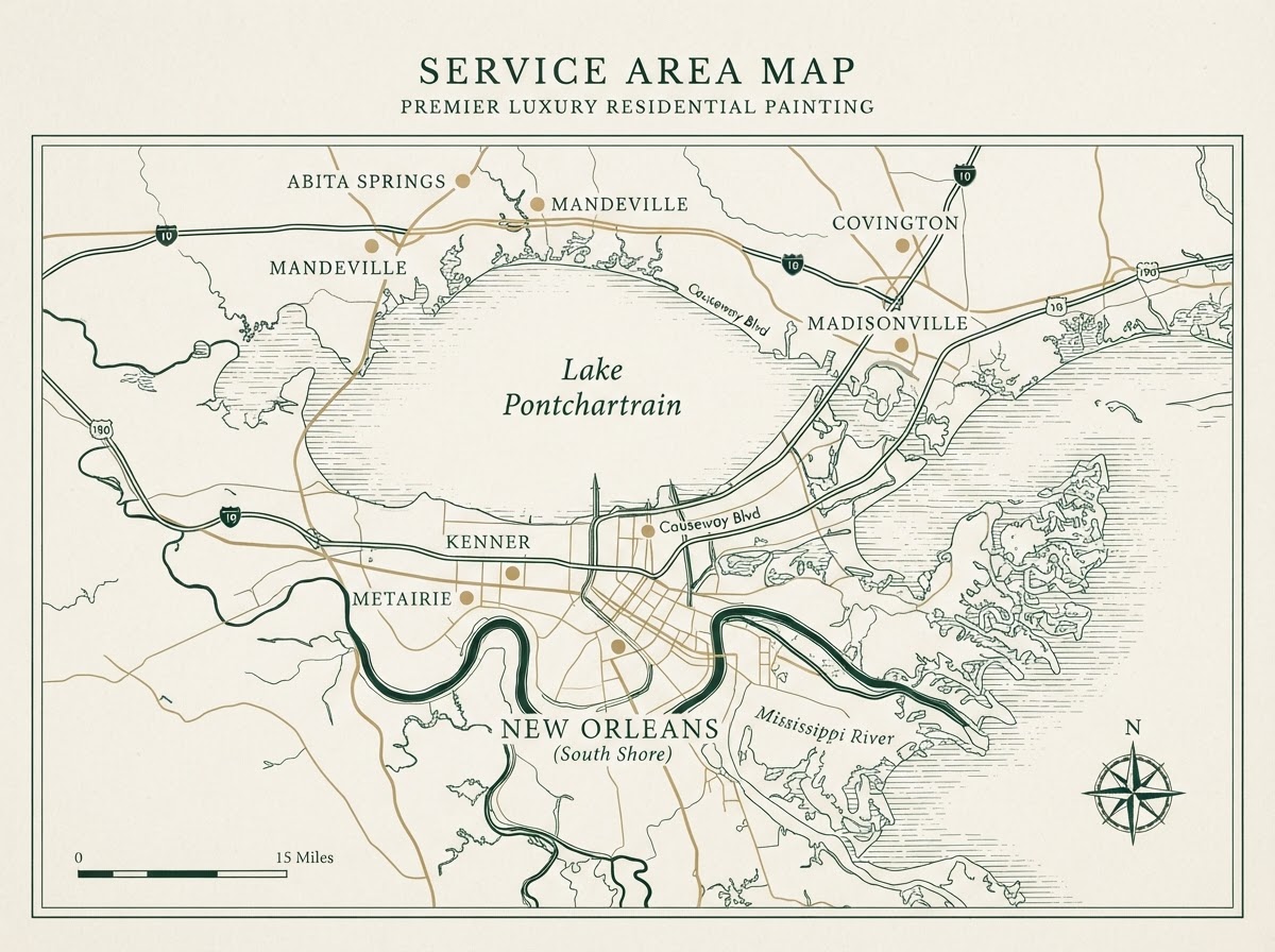 Map service area New Orleans and Northshore