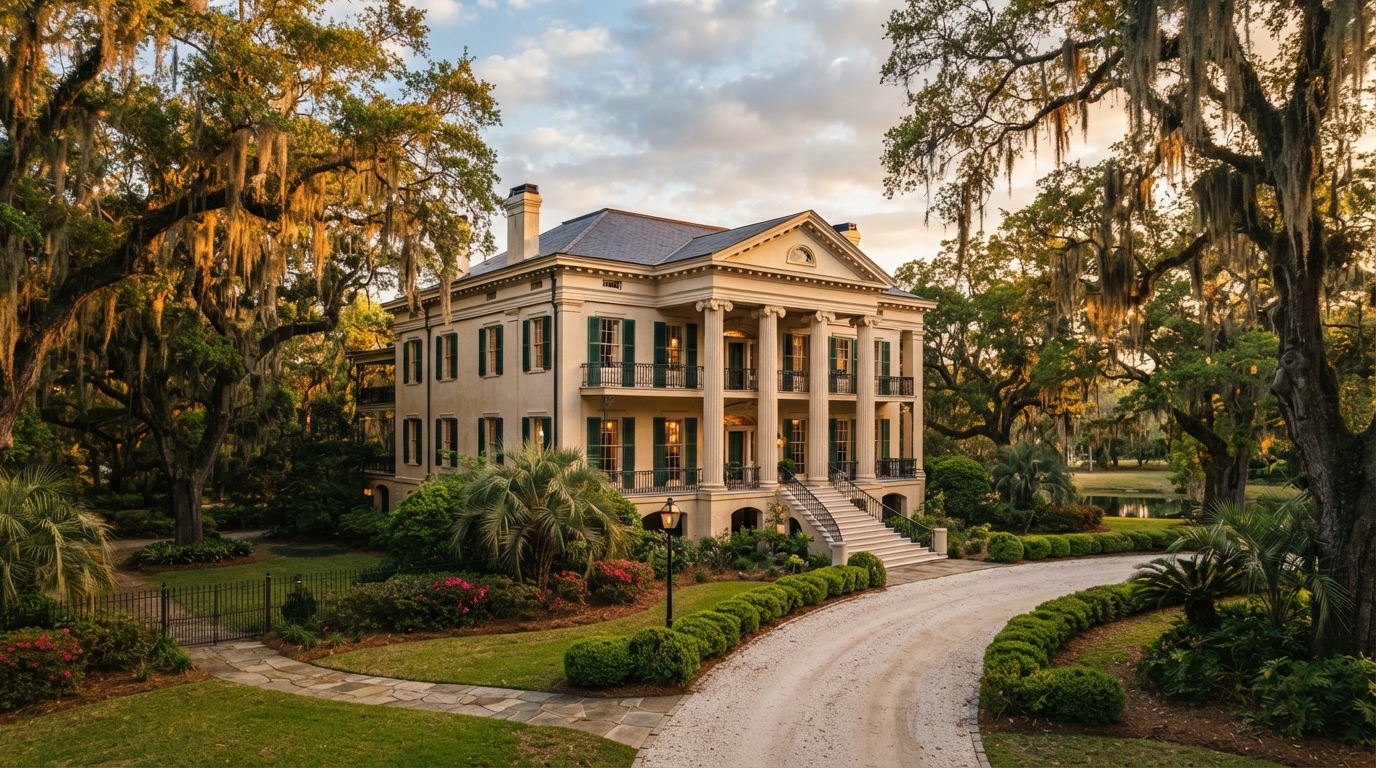 Historic Gulf Coast Southern estate architecture