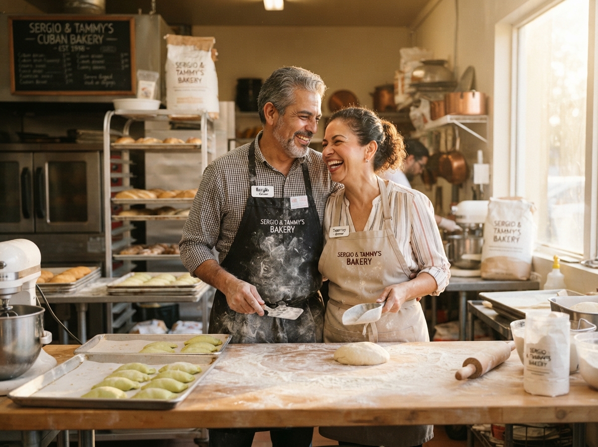 Sergio and Tammy, the husband-and-wife owners of Mimi's Cuban Bakery