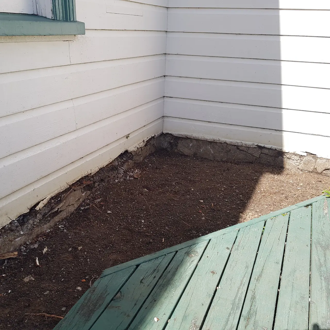 General Maintenance - Rotten and deteriorated weather board and foundation that prompted the call-out.