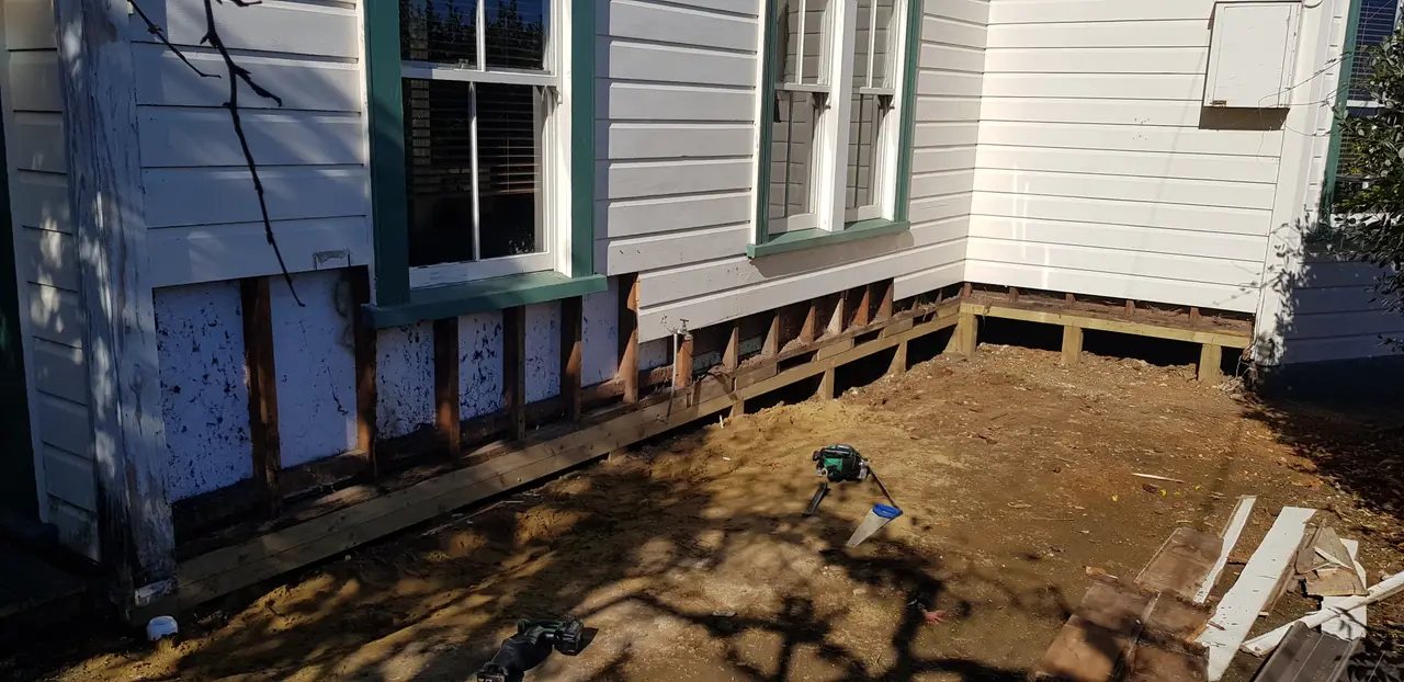 General Maintenance - Piles and bearers installed ready for cladding.