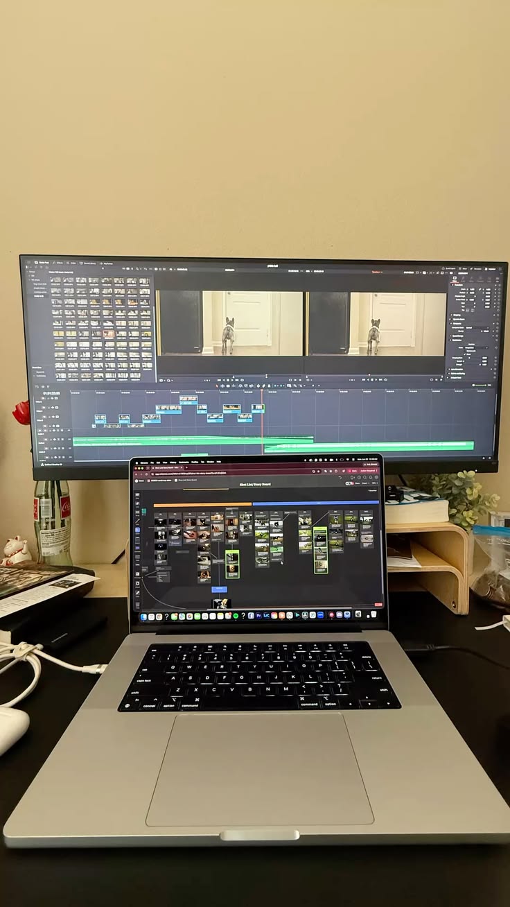 Dual-Screen Editing Workflow - Video Production