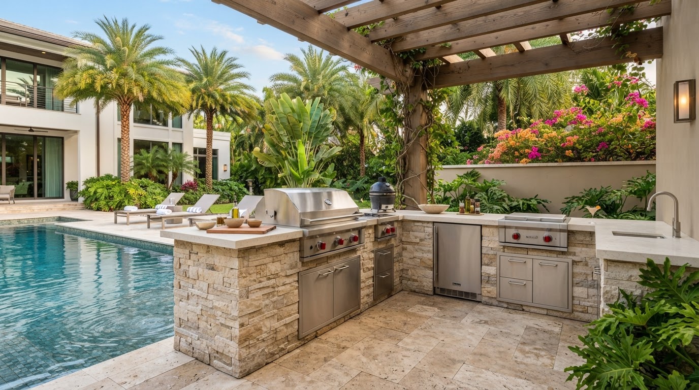 Miami Outdoor Kitchens: Designing for the Magic City Lifestyle - Foundry & Field Renovation Contractor