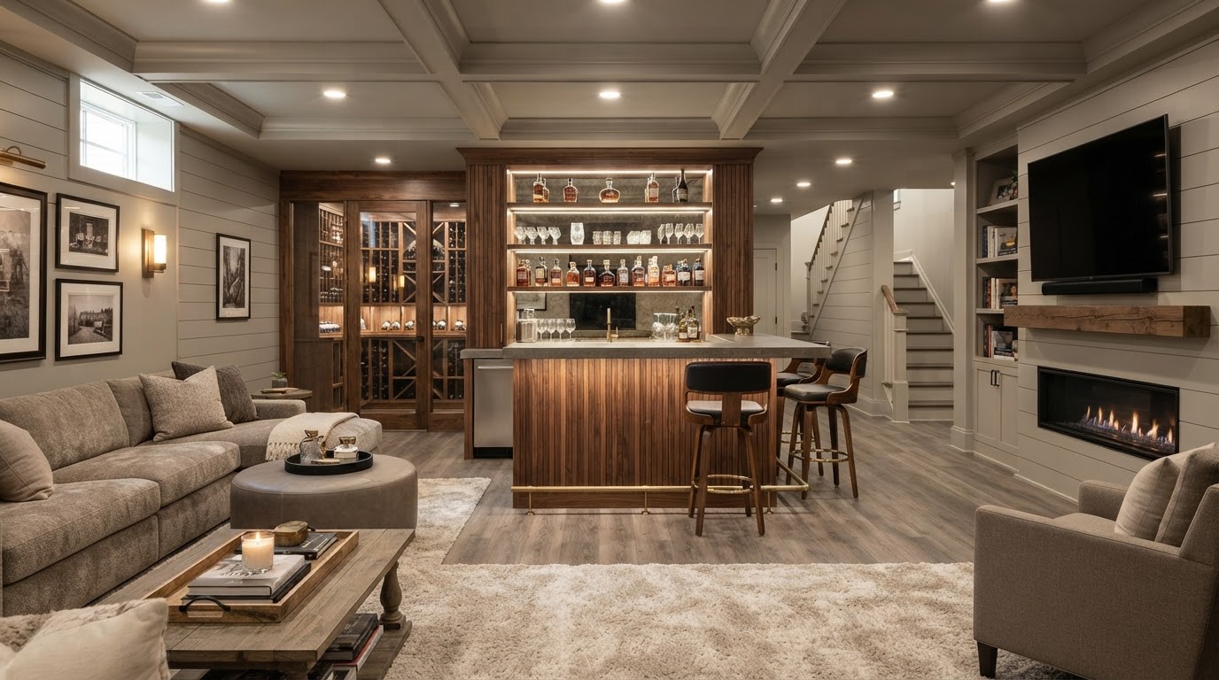 Basement Remodeling in Greenwich, CT: Turning Underused Space Into the Most Loved Room - Foundry & Field Renovation Contractor