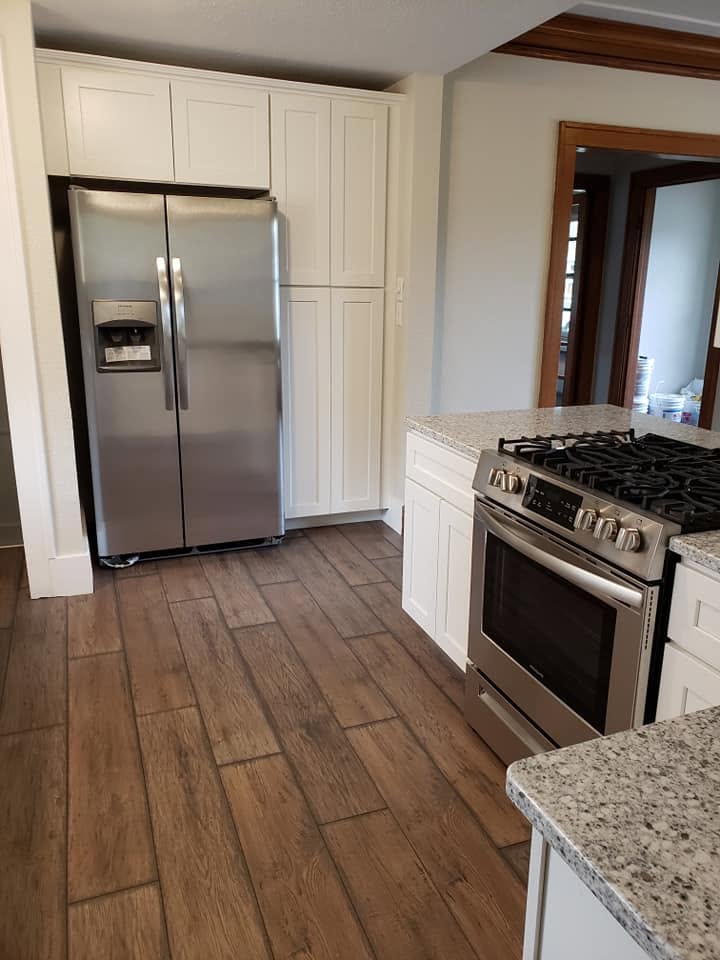 Kitchen — Dated Cabinets & Countertops — after