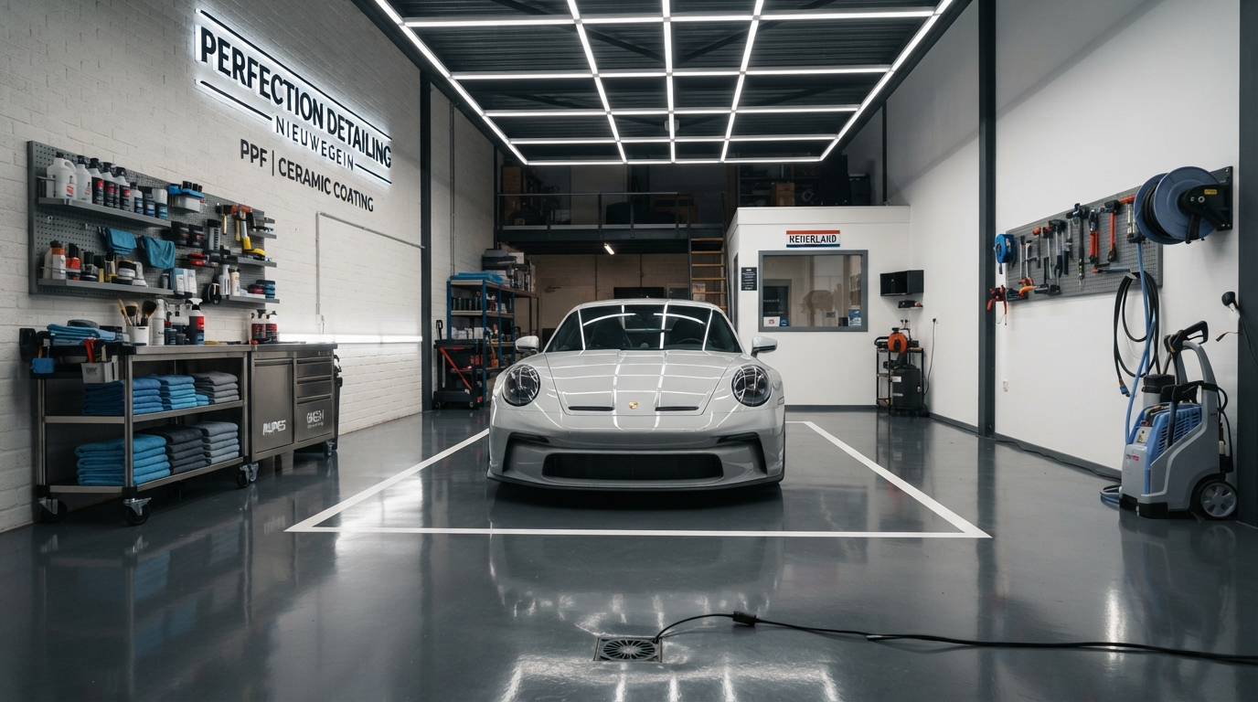 Detailingstudio van Lux Car Detailing aan de Landauer