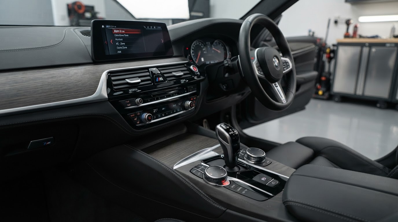 Dashboard en interieur tijdens een interieur detailing behandeling in Zeewolde