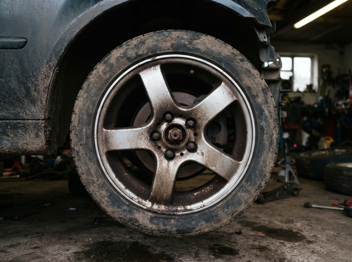 Velg met remstof en vervuiling voor een Concours Detail behandeling
