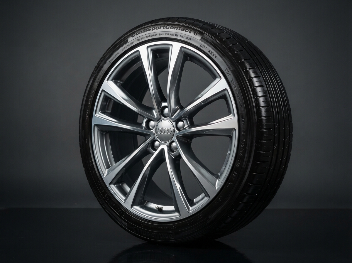 Dezelfde velg schoon en glanzend na een Concours Detail behandeling