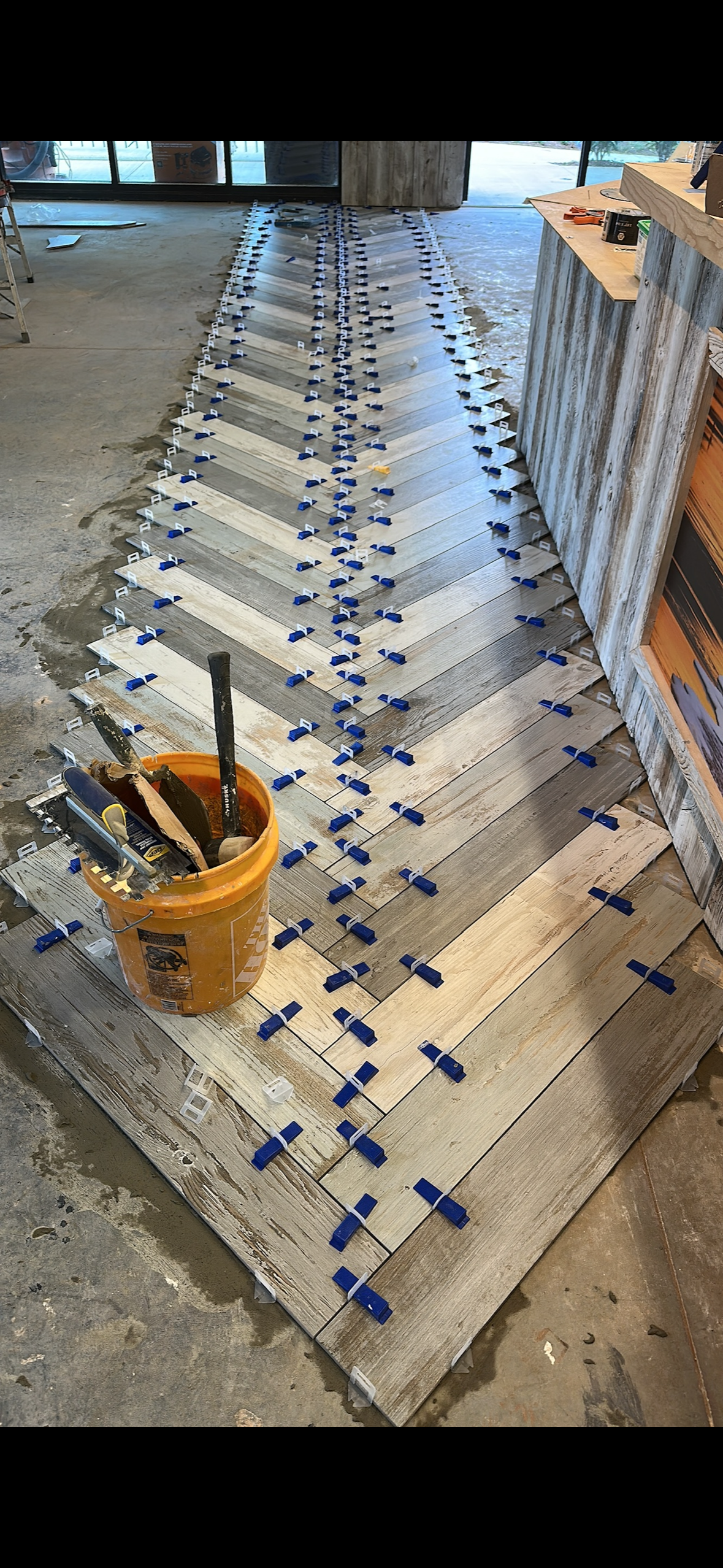 Professional flooring installation in progress - MK Freitas
