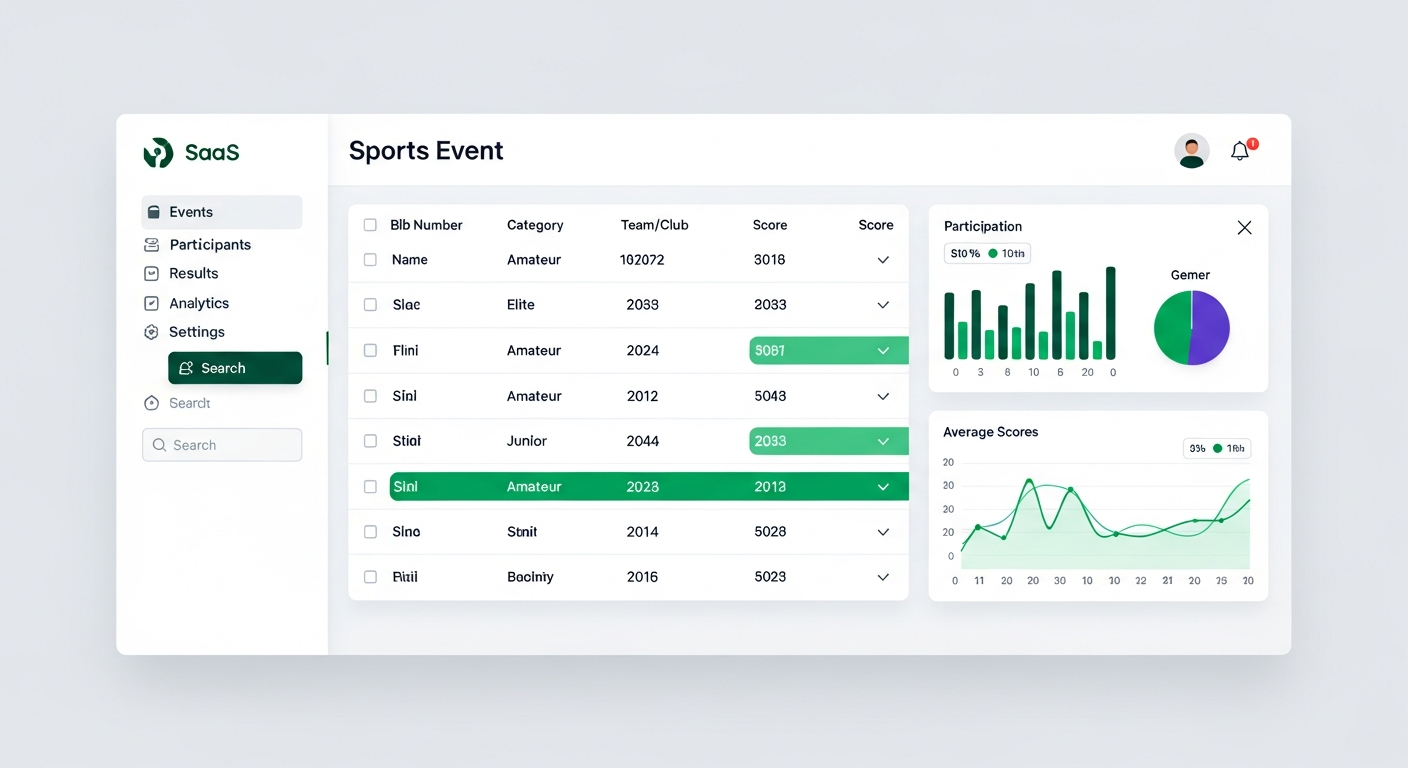 PodiumControl Dashboard with live podiums, standings, and bracket visualization