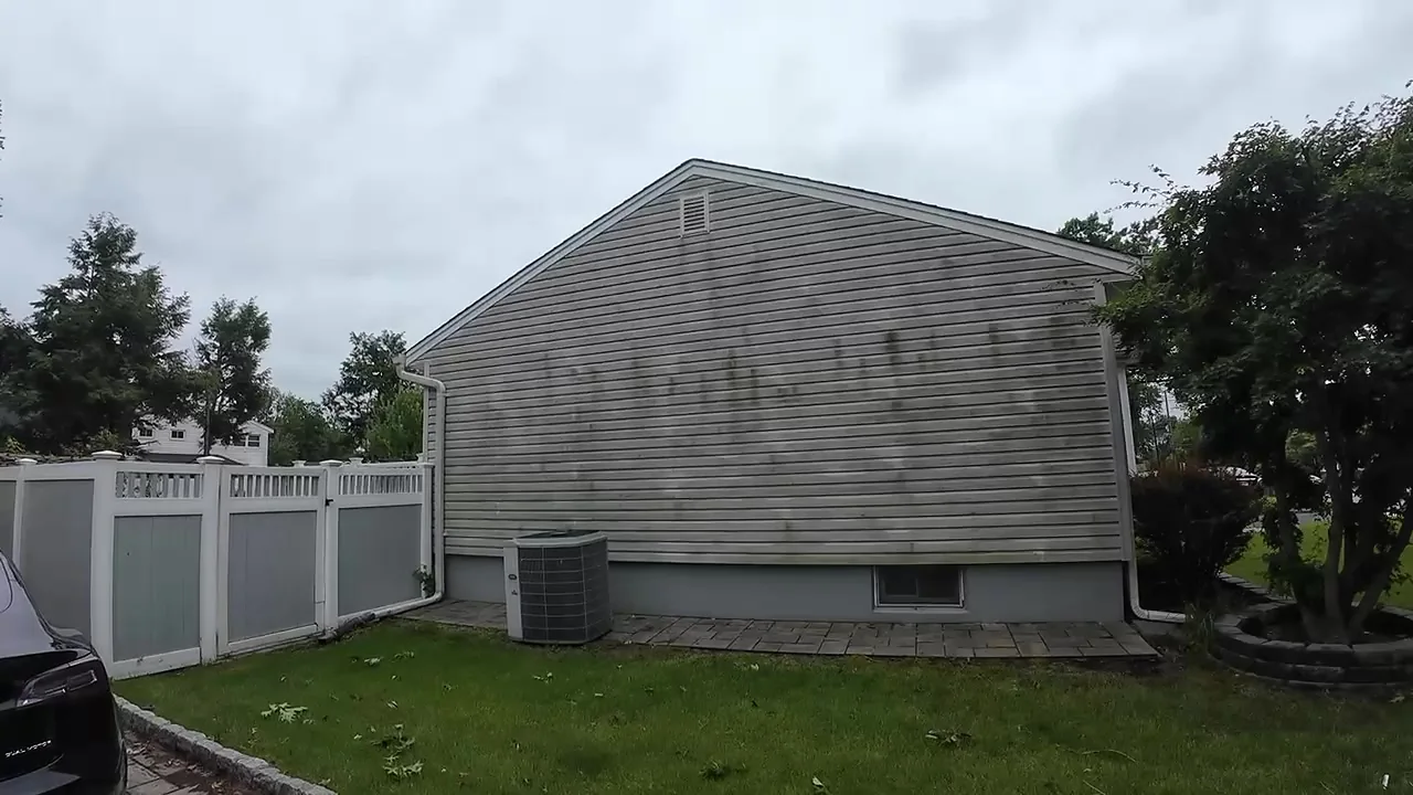 House siding before pressure washing North NJ
