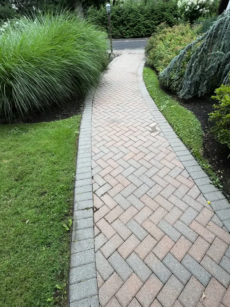 paver walkway after pressure washing North NJ