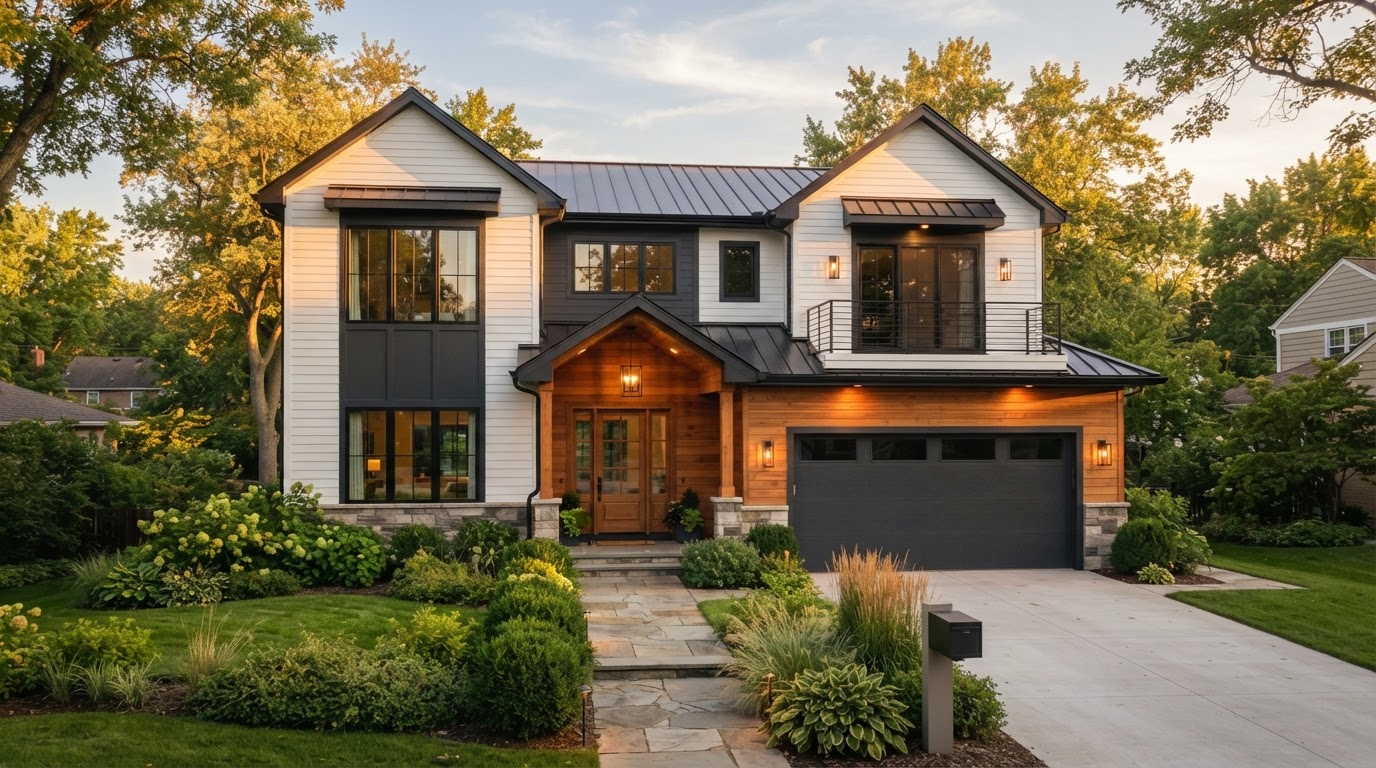 Beautifully painted Kansas City home exterior by Oread Painting & Construction