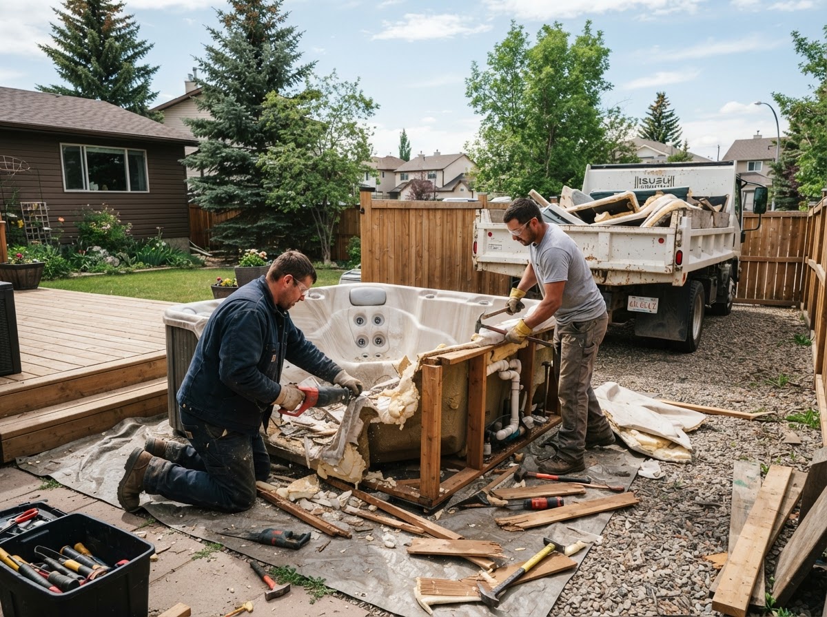 Hot Tub Removal — Junk Removal Pros Calgary