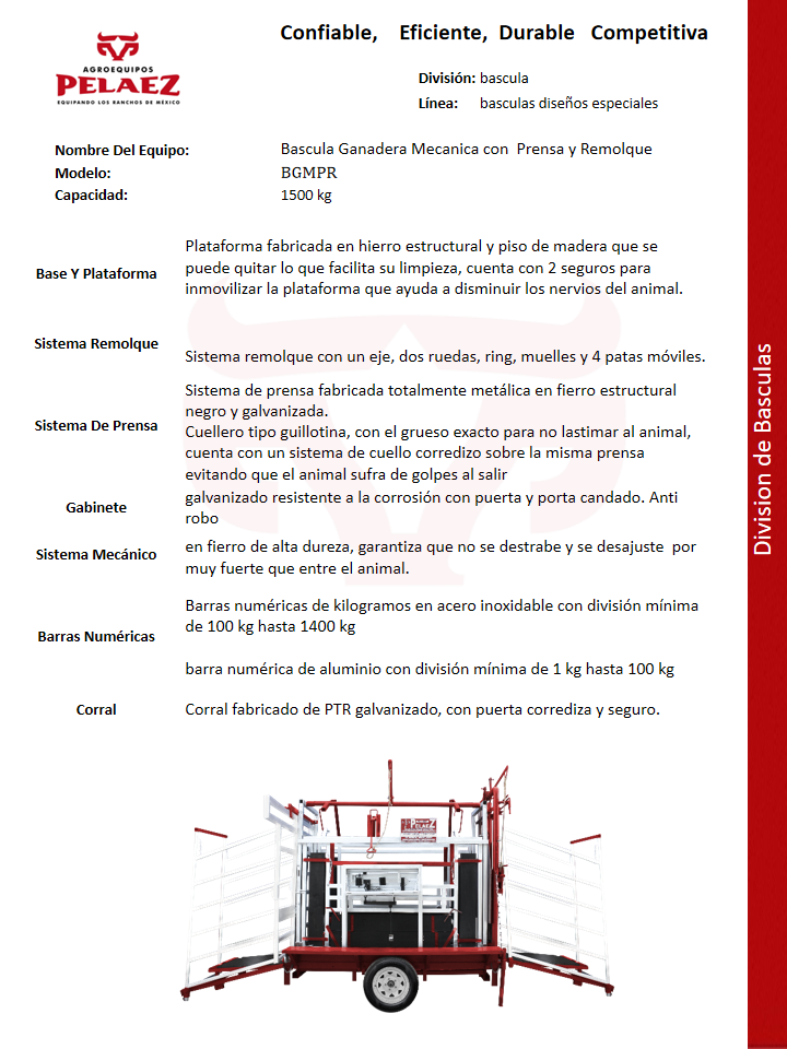 Báscula Prensa con Remolque
