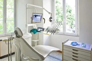 Modern cosmetic dental office interior at Sunset Center for Dental Excellence