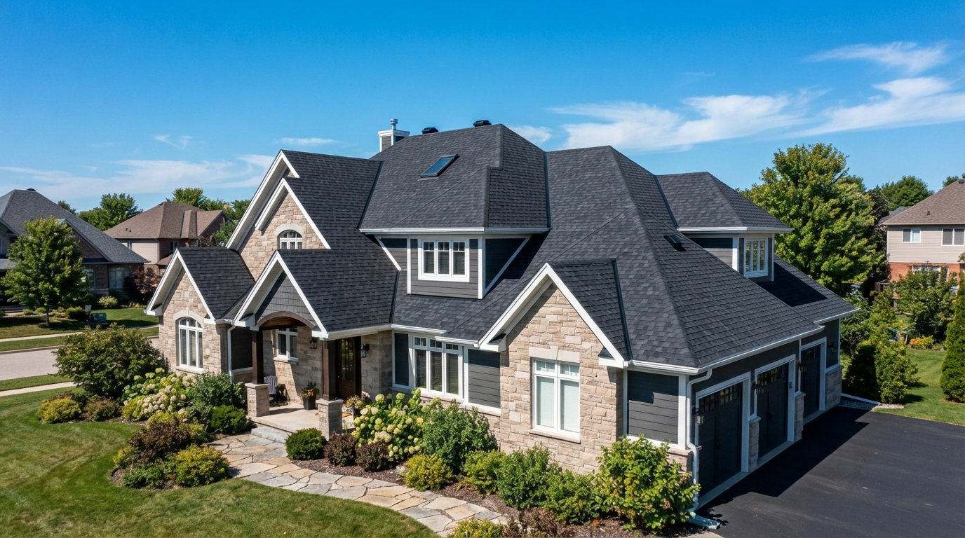 Knockout Roofing crew installing a new residential roof in North Alabama
