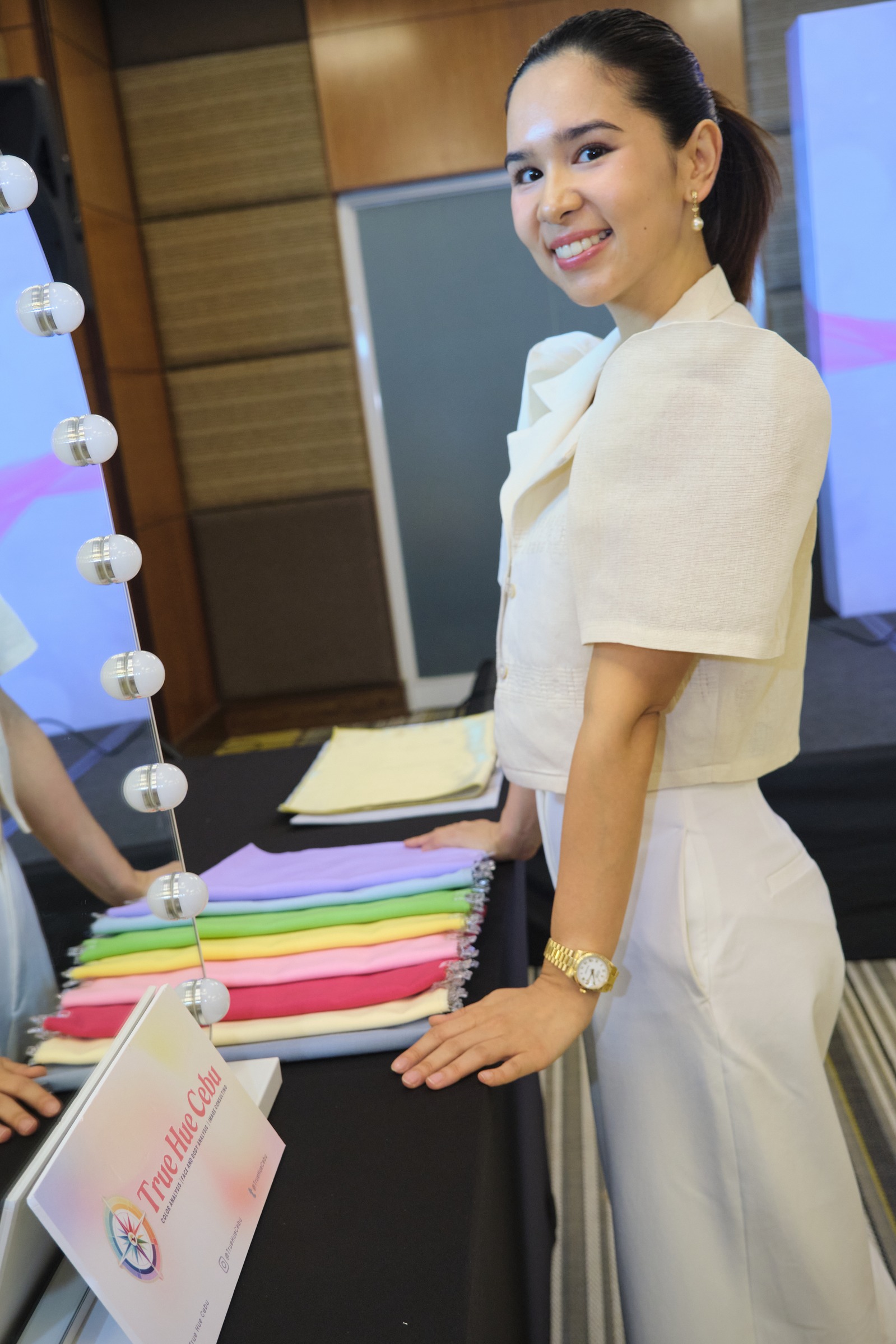 True Hue Cebu founder Cara Durano at a corporate event