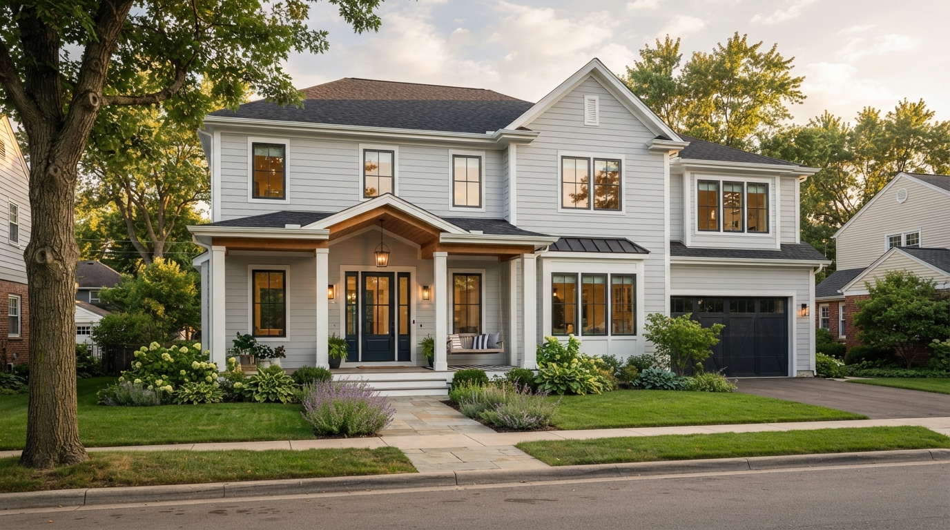Remodeled suburban home with a new roof and clean exterior, illustrating the kind of remodeling work Preferred Home Improvement does in the Cleveland, Tennessee area