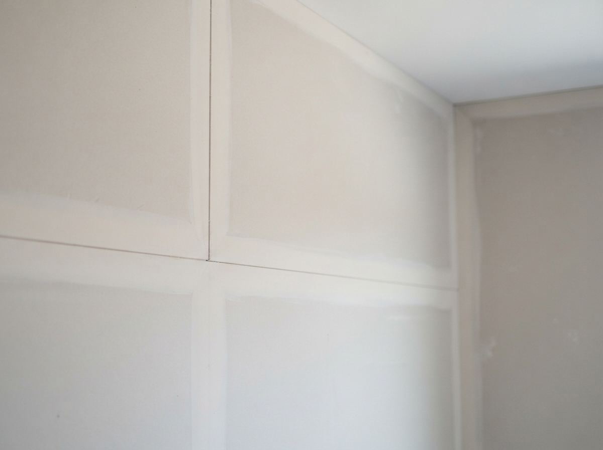 Smooth finished drywall joints and seams ready for paint, illustrating the kind of drywall work Preferred Home Improvement does