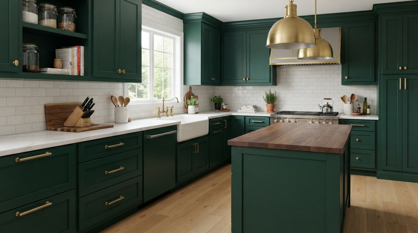 Emerald Kitchen Cabinet Conversion