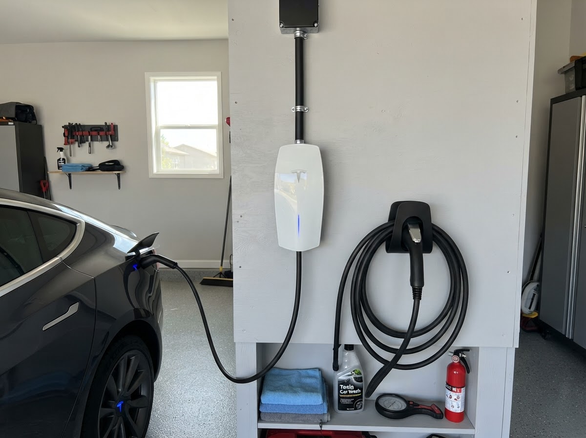 Dual Tesla Wall Connector Install
