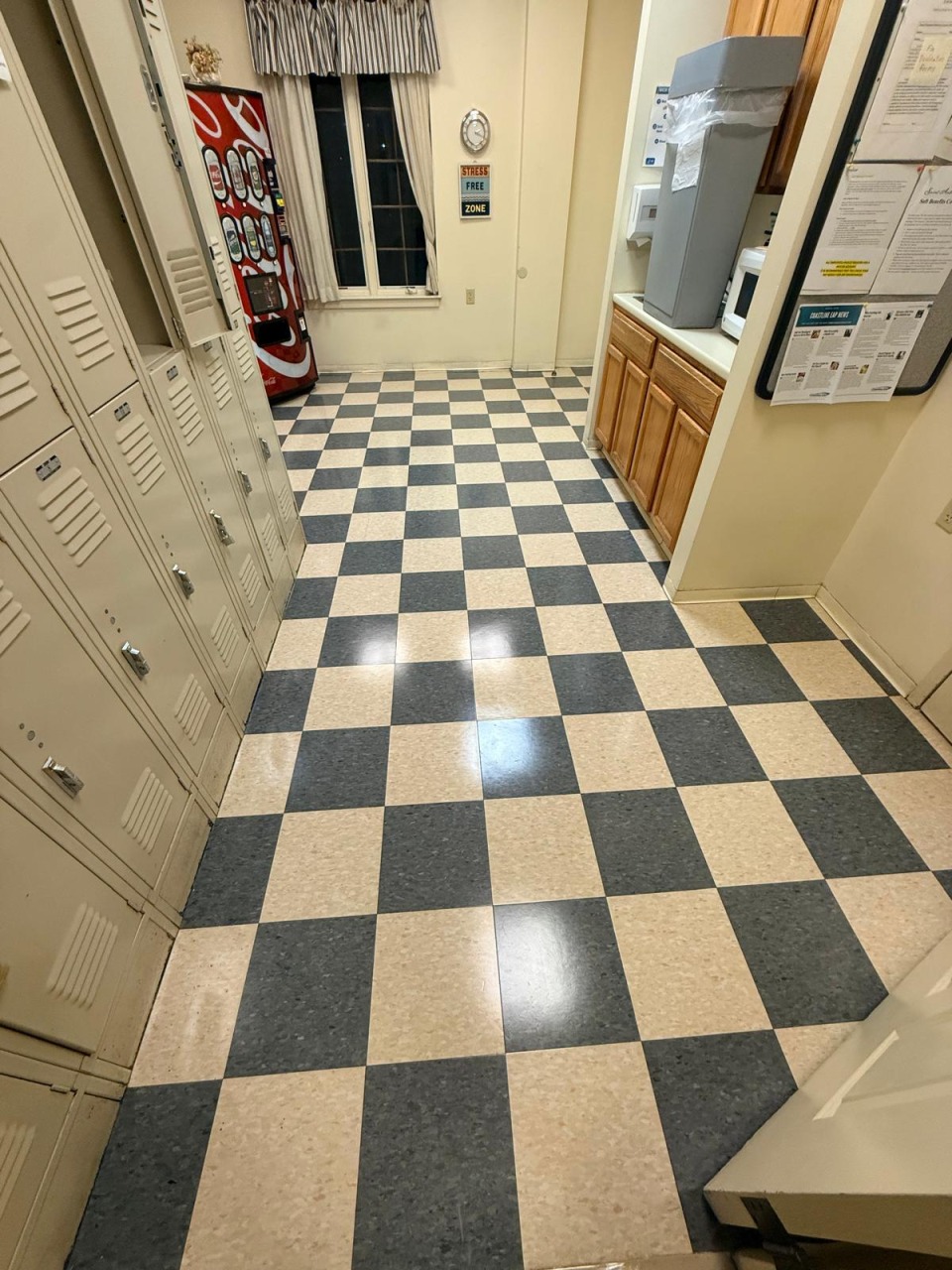 Checkered Floor Pattern - Commercial Kitchen Area