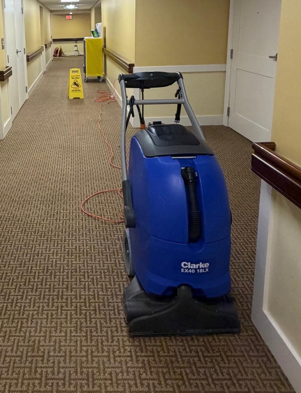 Wilson Vasquez - Owner of Excel Clean with professional equipment
