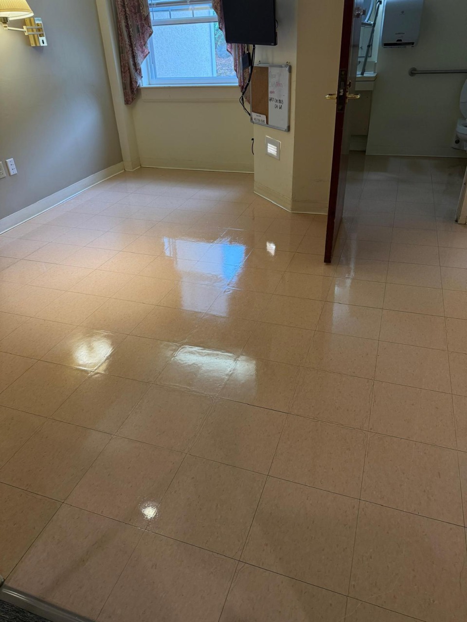 Residential Tile Floor Restoration - Mirror Shine