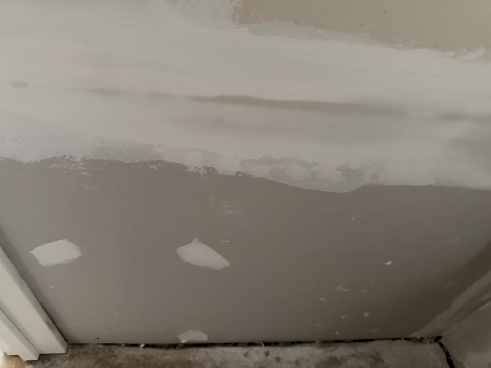 Ceiling Repair — Before Photo Showing Water Damage & Peeling Paint