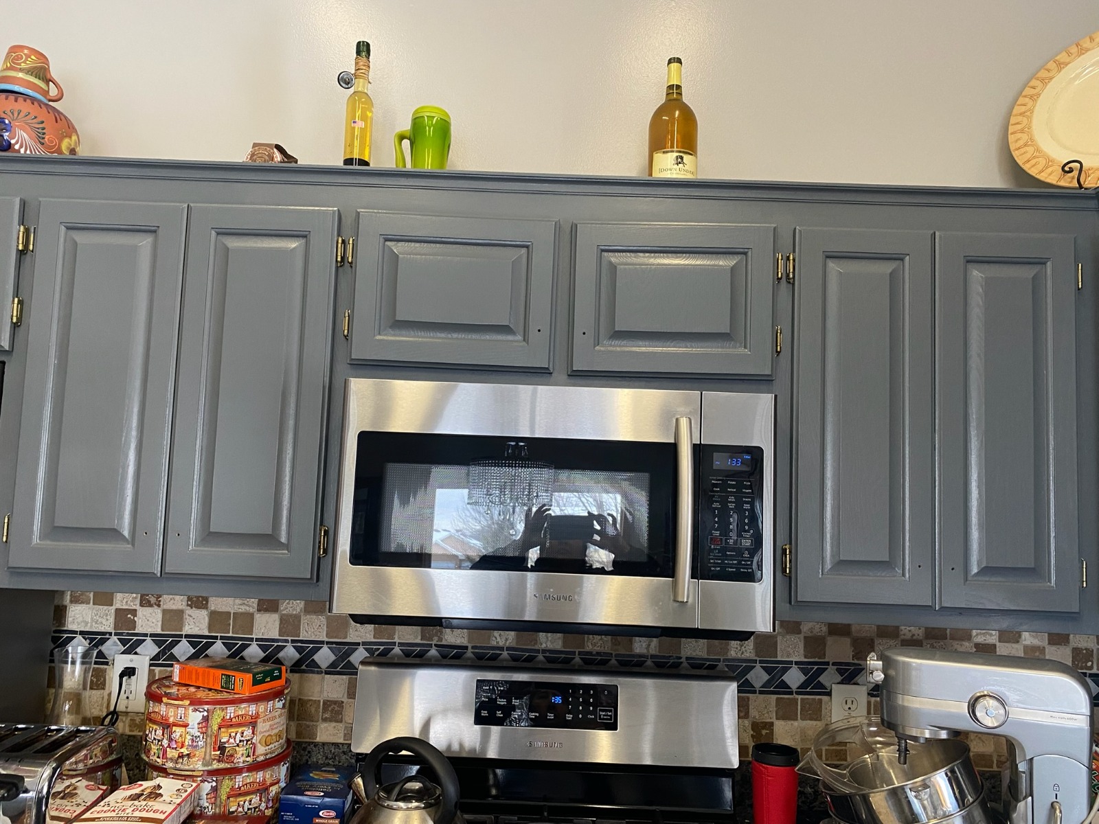 Full Kitchen Upper Cabinets — Professional Spray Finish