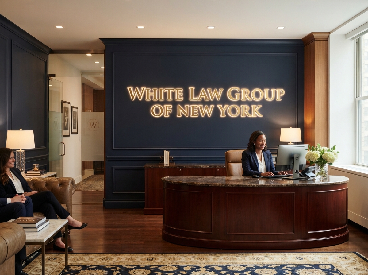 White Law Group of New York law office reception in Woodmere NY