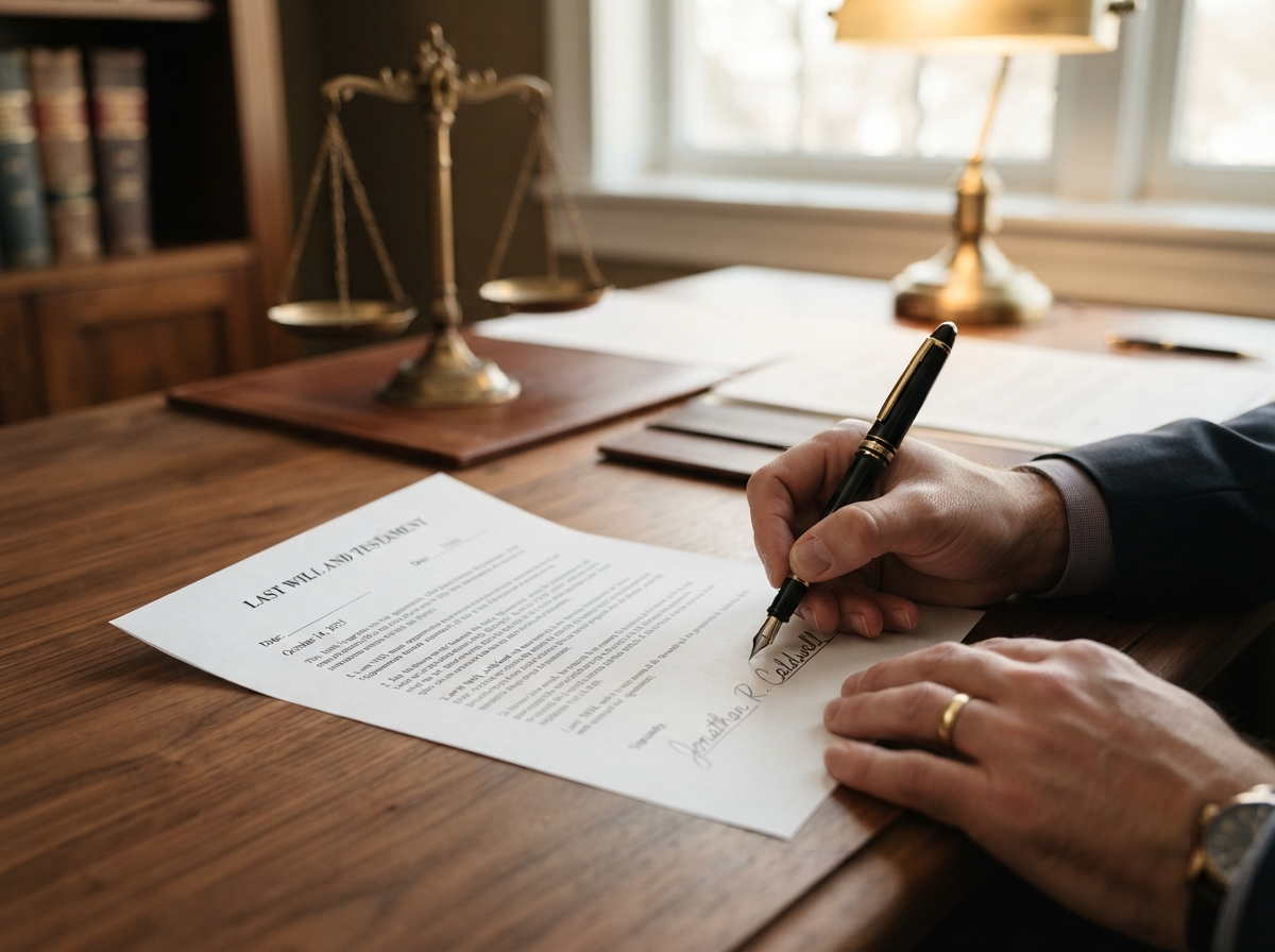 Attorney reviewing legal documents for a family law case in Woodmere NY