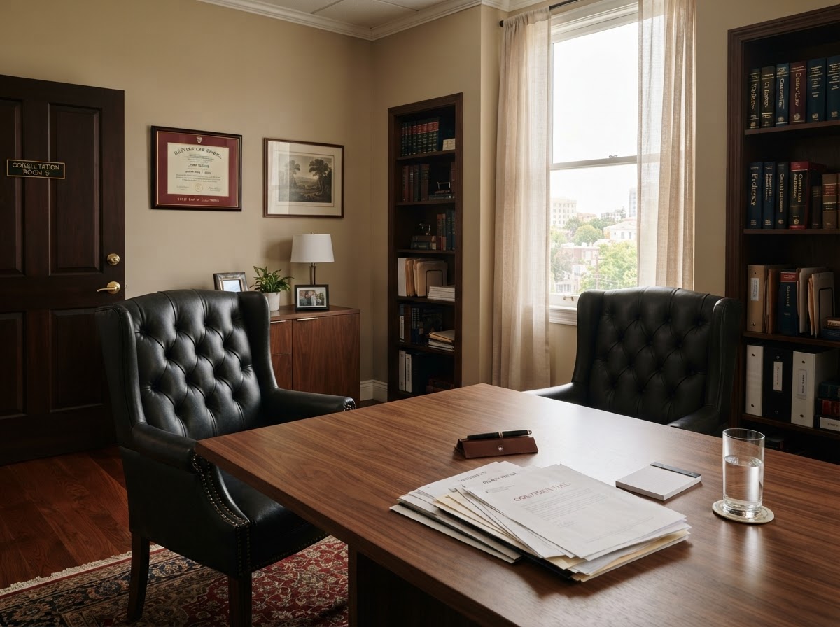 Family law attorney consulting with clients about divorce and custody in New York