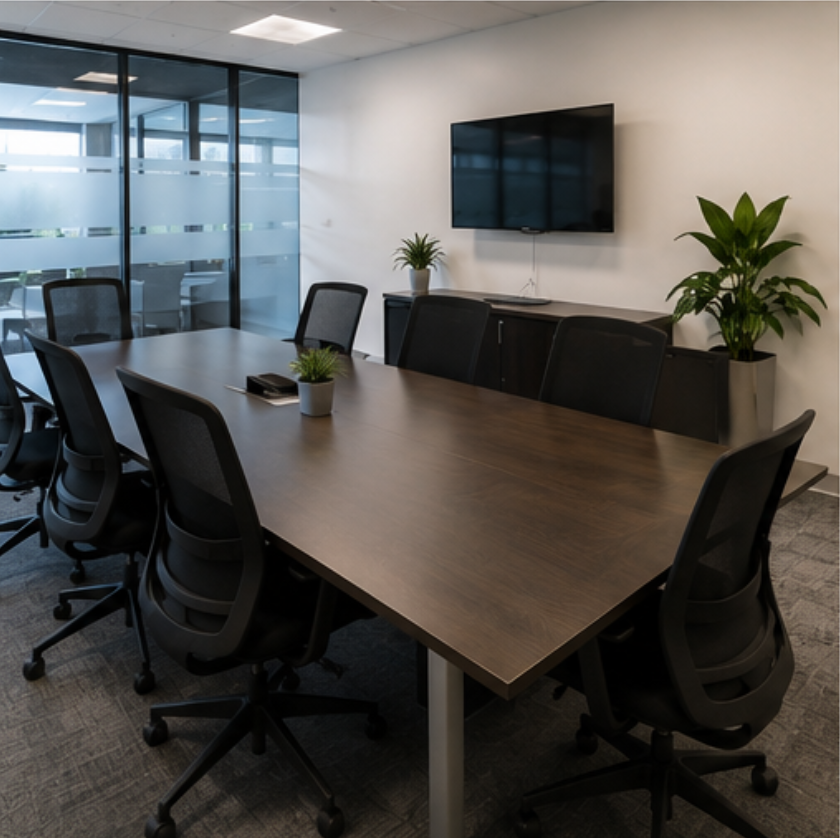 Salle de réunion impeccable — nettoyage de bureaux